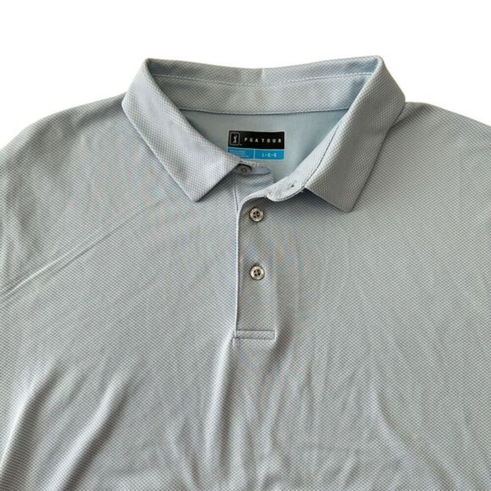 PGA TOUR Performance Golf Polo Shirt Moisture Wicking Athletic Wear Mens Large